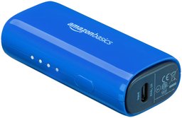 AmazonBasics Portable Charger/Power Bank, 3,350 mAh, Blue