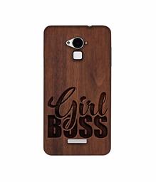 Amazon Brand - Solimo Designer Girl Boss On Wood 3D Printed Hard Back Case Mobile Cover for Coolpad Note 3