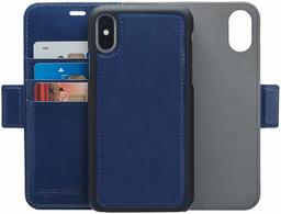 Amazon Basics – Funda de Piel sintética para iPhone extraíble (Color Rosa), iPhone X, Marino