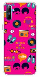 Amazon Brand - Solimo Designer Multicolor Pink Pattern Design Printed Soft Back Case Mobile Cover for Realme C3