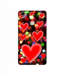 Amazon Brand - Solimo Designer Heart Texture on Glitters 3D Printed Hard Back Case Mobile Cover for Vivo V3 Max