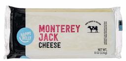 Amazon Brand - Happy Belly Monterey Jack Cheese Block, 8 Ounce