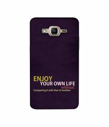 Amazon Brand - Solimo Designer Enjoy Your Life 3D Printed Hard Back Case Mobile Cover for Samsung Galaxy J2 Prime