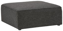 Amazon Brand - Rivet Audrey Large Ottoman/Footstool, 100 x 100 x 45cm, Dark Grey