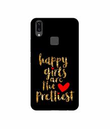 Amazon Brand - Solimo Designer Happy Girls are The Prettiest 3D Printed Hard Back Case Mobile Cover for Vivo V9 / V9 Pro