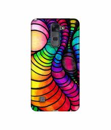 Amazon Brand - Solimo Designer Semi Circle Texture 3D Printed Hard Back Case Mobile Cover for LG Stylus 2