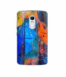 Amazon Brand - Solimo Designer Blue and Orange Brush 3D Printed Hard Back Case Mobile Cover for Lenovo Vibe X3