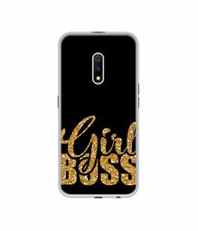 Amazon Brand - Solimo Designer Sparkle Girl Boss UV Printed Soft Back Case Mobile Cover for Realme X