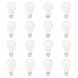 AmazonBasics - Bombilla LED equivalente no regulable, 10.000 horas de vida útil, A19