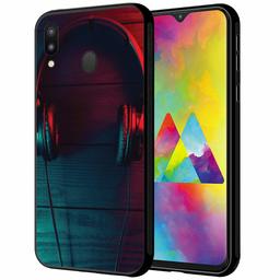 Amazon Brand - Solimo Designer Music Headphone Printed Hard Back Case Mobile Cover for Samsung Galaxy M20