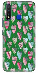 Amazon Brand - Solimo Designer Heart Art Vectors Green Pattern Design 3D Printed Hard Back Case Mobile Cover for Vivo Y19 / Vivo U20