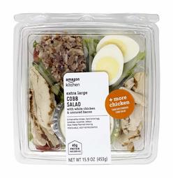 AMAZON KITCHEN, EXTRA LARGE COBB SALAD WITH WHITE CHICKEN & UNCURED BACON, 15.9 OZ