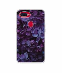 Amazon Brand - Solimo Designer Purple Flowers UV Printed Soft Back Case Mobile Cover for Oppo F9 Pro