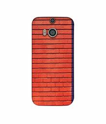 Amazon Brand - Solimo Designer Red and Purple Brick 3D Printed Hard Back Case Mobile Cover for HTC One M8