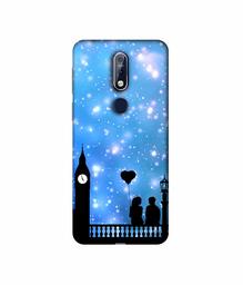 Amazon Brand - Solimo Designer Love Couple Vector 3D Printed Hard Back Case Mobile Cover for Nokia 7.1