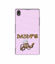 Amazon Brand - Solimo Designer Daddy's Girl in Glitter Pattern 3D Printed Hard Back Case Mobile Cover for Sony Xperia Z1 L39H