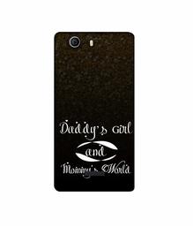 Amazon Brand - Solimo Designer Daddy's Girl and Mummy World 3D Printed Hard Back Case Mobile Cover for Micromax Canvas Nitro 2 E311