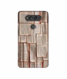 Amazon Brand - Solimo Designer Books Texture 3D Printed Hard Back Case Mobile Cover for LG V20