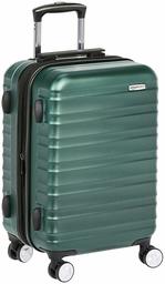 AmazonBasics - Maleta de mano rígida de alta calidad, con ruedas y cerradura TSA incorporada, 55 cm, Verde