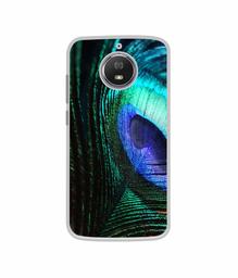 Amazon Brand - Solimo Designer Peacock Feather UV Printed Soft Back Case Mobile Cover for Motorola Moto G5S