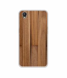 Amazon Brand - Solimo Designer Wooden Art UV Printed Soft Back Case Mobile Cover for Oppo A37