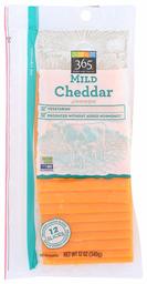 365 Everyday Value Cheddar Slices, 12 oz