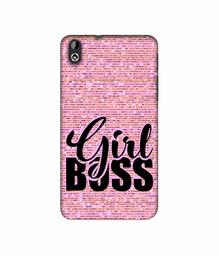 Amazon Brand - Solimo Designer Girl Boss On Pink Sparkle 3D Printed Hard Back Case Mobile Cover for HTC Desire 816