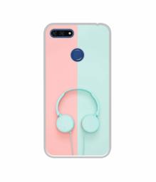 Amazon Brand - Solimo Designer Head Phone UV Printed Soft Back Case Mobile Cover for Huawei Honor 7A