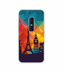 Amazon Brand - Solimo Designer Colored Paris UV Printed Soft Back Case Mobile Cover for Vivo V17 Pro