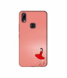 Amazon Brand - Solimo Designer Red Dress Lady 3D Printed Hard Back Case Mobile Cover for Vivo Y83 Pro