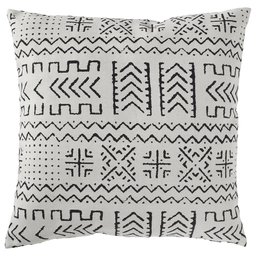 Amazon Brand – Rivet Mudcloth-Inspired Decorative Throw Pillow, 17