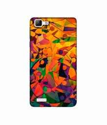 Amazon Brand - Solimo Designer Multicolor Texture 3D Printed Hard Back Case Mobile Cover for Vivo V1