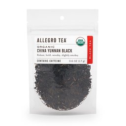 ALLEGRO TEA Organic Black China Yunnan Tea, 0.6 OZ