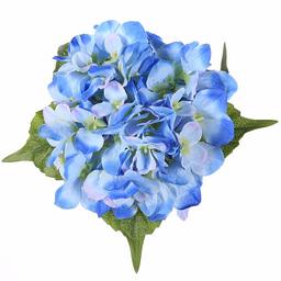 UMI. Essentials Hydrangea Artificial Silk Flower Bouquet Arrangements For Home Wedding Garden Floral Decor (Blue)