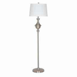 Amazon Brand – Ravenna Home Classic Traditional Metallic Floor Lamp with LED Light Bulb, 58