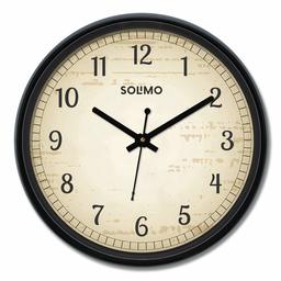 Amazon Brand - Solimo 12-inch Wall Clock - Cozy Clock (Silent Movement)