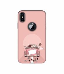 Amazon Brand - Solimo Designer Married Couple 3D Printed Hard Back Case Mobile Cover for Apple iPhone X (Logo Cut)