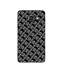 Amazon Brand - Solimo Designer White Pattern 3D Printed Hard Back Case Mobile Cover for Samsung Galaxy A3 (2016)