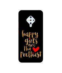 Amazon Brand - Solimo Designer Happy Girls are The Prettiest 3D Printed Hard Back Case Mobile Cover for Vivo S1 Pro