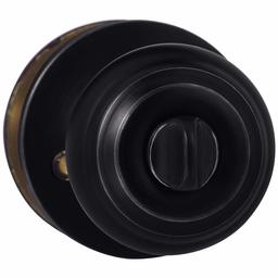 AmazonBasics Privacy Door Knob with Lock, Classic, Matte Black