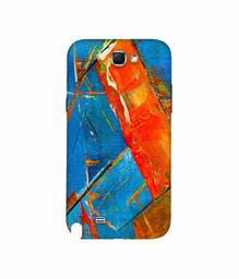 Amazon Brand - Solimo Designer Sky Blue and Orange Canvas 3D Printed Hard Back Case Mobile Cover for Samsung Galaxy Note 2 N7100