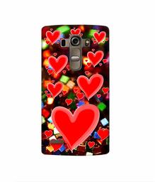 Amazon Brand - Solimo Designer Heart Texture on Glitters 3D Printed Hard Back Case Mobile Cover for LG G4 Stylus