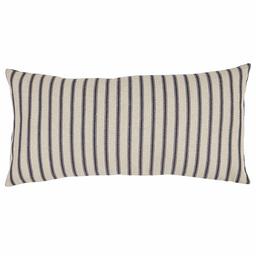 Amazon Brand – Stone & Beam Classic Ticking Stripe Throw Pillow - 12 x 24 Inch, Indigo