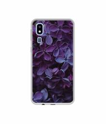 Amazon Brand - Solimo Designer Purple Flowers UV Printed Soft Back Case Mobile Cover for Samsung Galaxy A2 Core