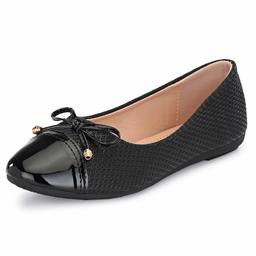 Flavia Women's Black Ballet Flats-4 UK (36 EU) (5 US) (FK/WQ004/BLK)