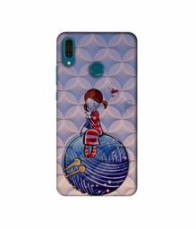 Amazon Brand - Solimo Designer Lady Vector Patternn 3D Printed Hard Back Case Mobile Cover for Huawei Y9 (2019)