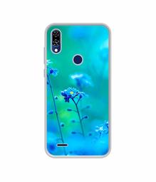 Amazon Brand - Solimo Designer Blue Flower UV Printed Soft Back Case Mobile Cover for Gionee F10