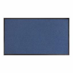 AmazonBasics Molded Carpet & Rubber Commercial Scraper Entrance Mat Square Pattern 4x6 Blue