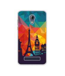 Amazon Brand - Solimo Designer Colored Paris UV Printed Soft Back Case Mobile Cover for Micromax Bharat 2 Plus