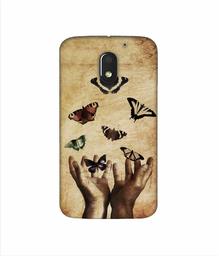 Amazon Brand - Solimo Designer Butterflies 3D Printed Hard Back Case Mobile Cover for Motorola Moto E (3rd gen)